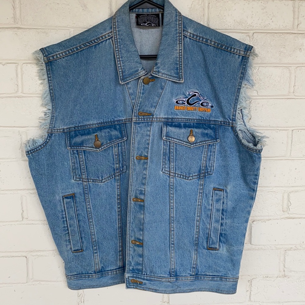 Orange County Choppers Denim Jacket Vest L